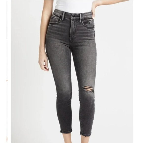 Good American Denim - ✨NWT Good American Good Waist Crop Distress Knee